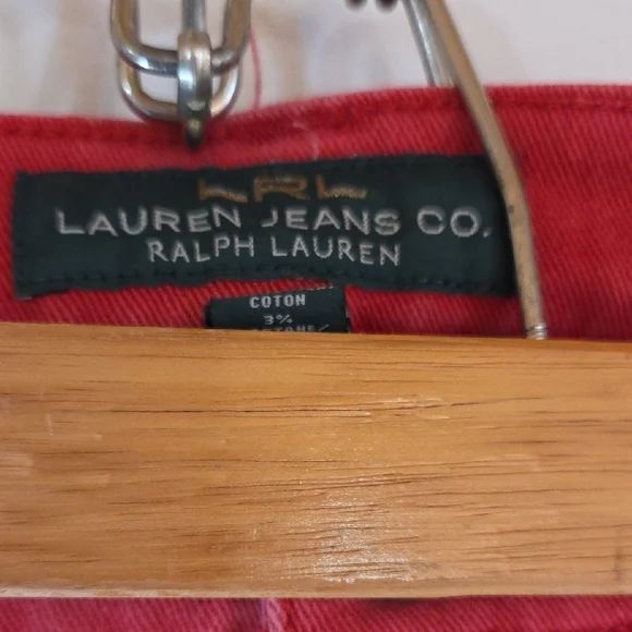 Lauren Ralph Lauren Red Straight Leg Jeans Size 14 Classic Straight Fit - Picture 2 of 12
